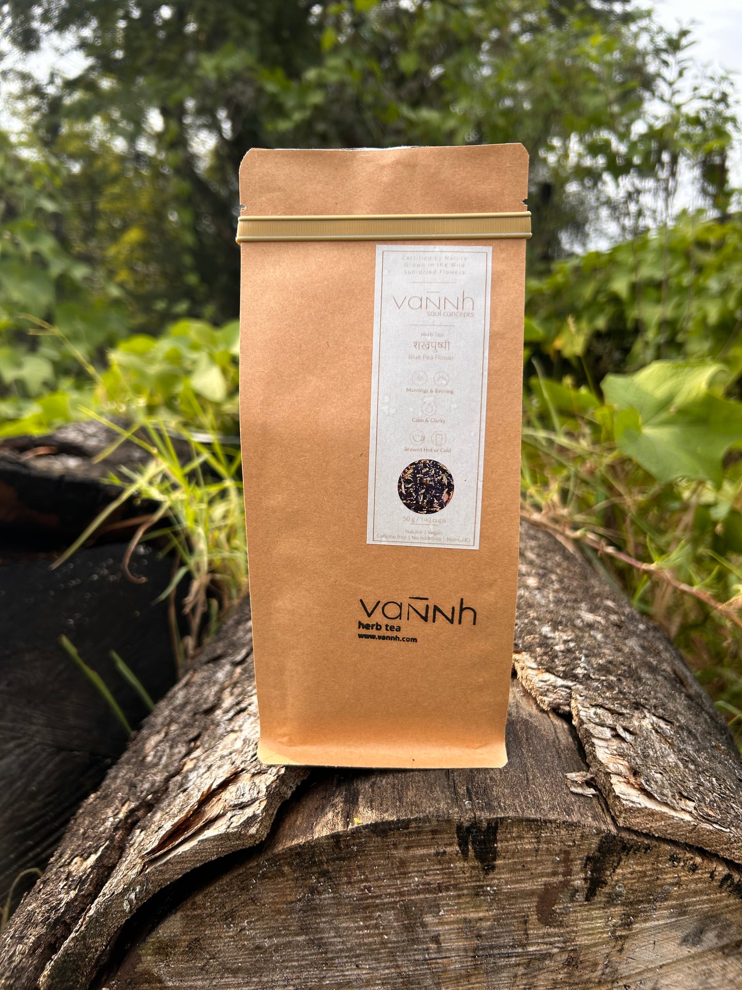 Vannh Blue Pea Flower Tea: Wild & Sun-dried (50g)
