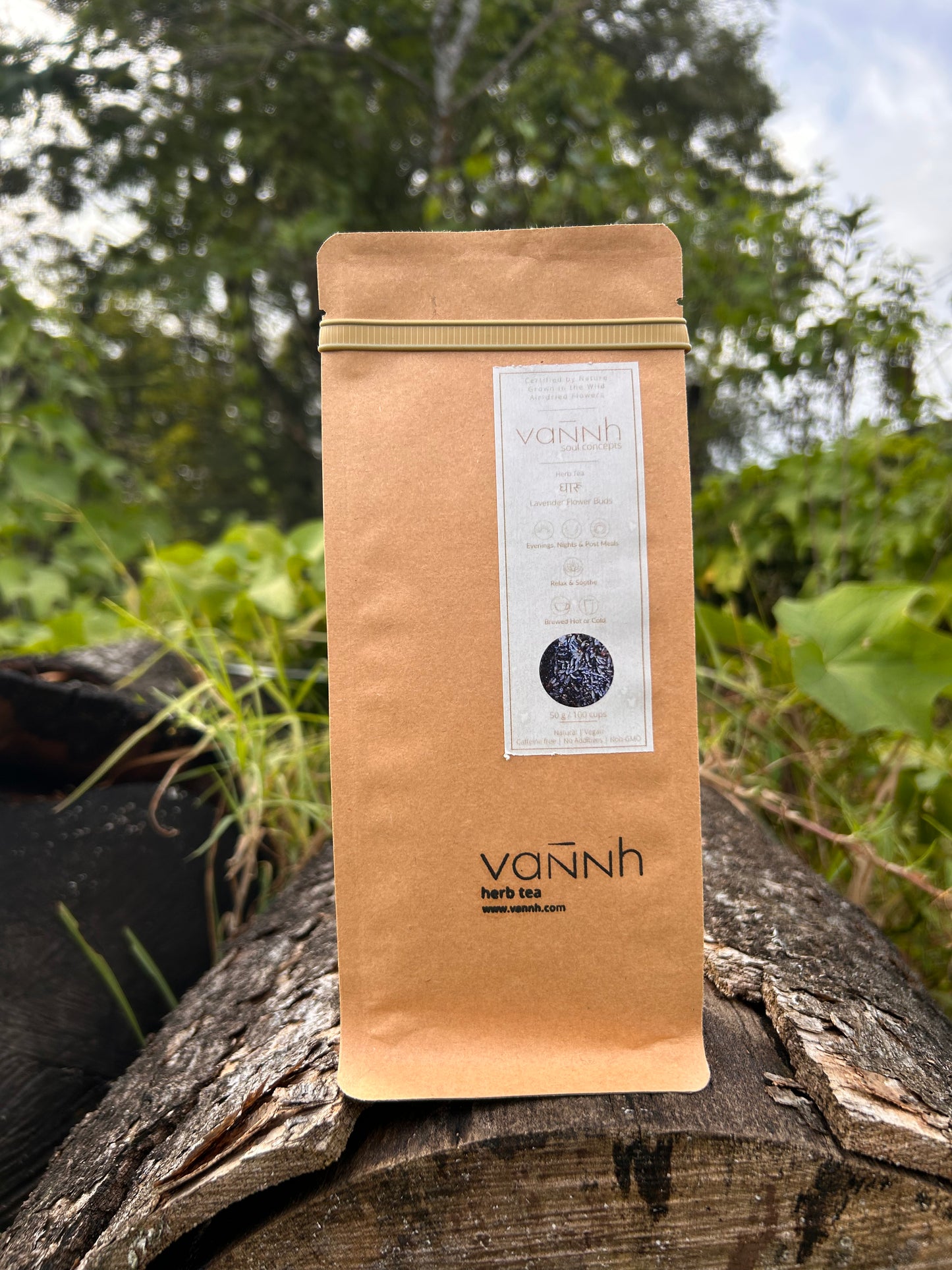Vannh Lavender Flower Buds Tea: Air-dried & Wild (50g)