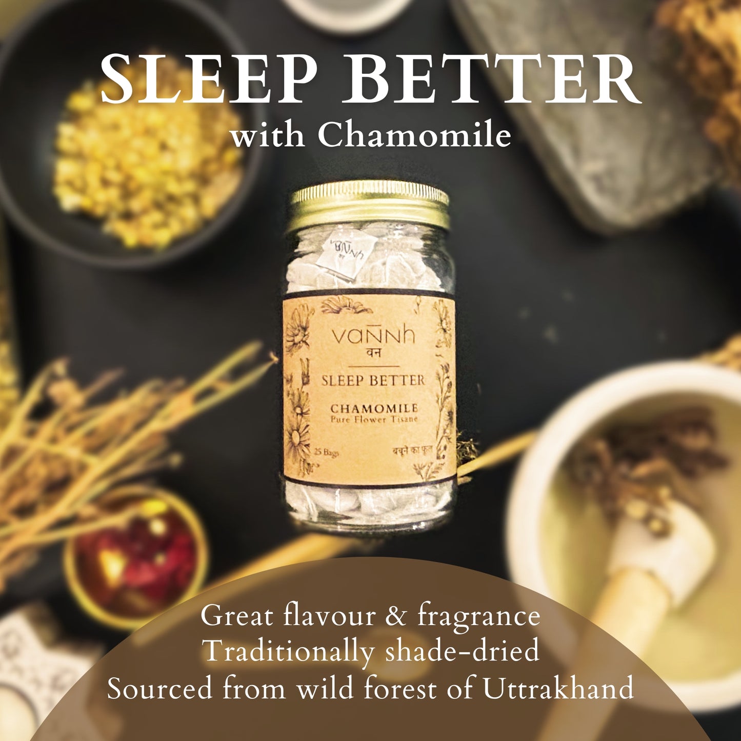 Pure Chamomile Flower Tisane | Sleep Better (25 Paper Bags)