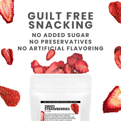 Solar Dried Strawberry Fruit – Antioxidant-rich guilt-free Snack| 70 g